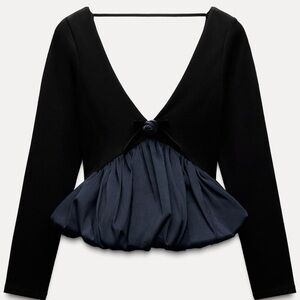 Zara voluminous flower top